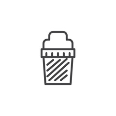 Ice cream outline icon. linear style sign for mobile concept and web design. Summer snack simple line vector icon. Symbol, logo illustration. Pixel perfect vector graphics