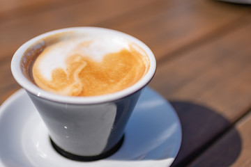 Flat white at the cafe
