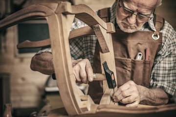 woodworker in workshop