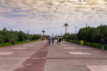 Naklejka premium Menara gardens in Marrakech, Morocco