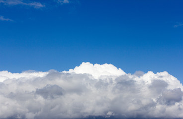 blue sky with white Cumulus clouds