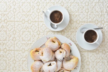 traditional home rolls filled with nutela