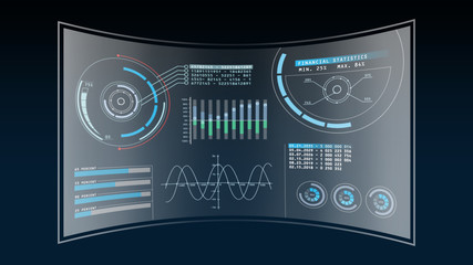 Naklejka premium Virtual interface concept