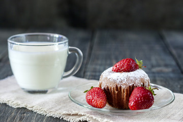cupcakes on a wooden table
