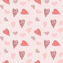 Valentine's hearts seamless pattern