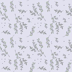 Valentine's flowers seamless pattern