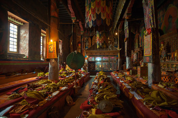 Inside the Shakya Monastery in Tibet