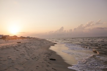 Sunrise on Fort Morgan beach
