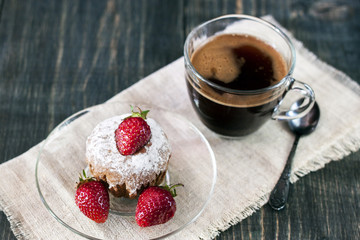cupcakes on a wooden table