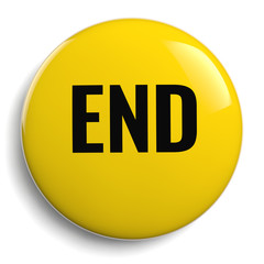 End Yellow Round Symbol Isolated