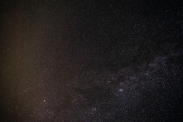 Background of starry night sky with the Milky Way