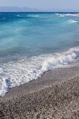 Incredible hues of blue seen in the Aegean sea