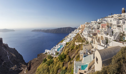 Fototapeta na wymiar Beautiful view of Santorini island village