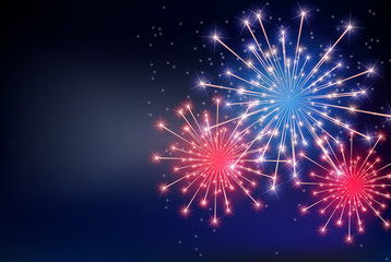 Fototapeta premium Fourth of July, Independence day of the United States. Happy Birthday America. Vector Illustration