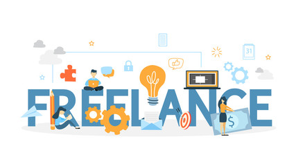 Freelance concept illustration.