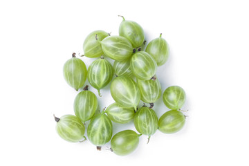gooseberries on white background