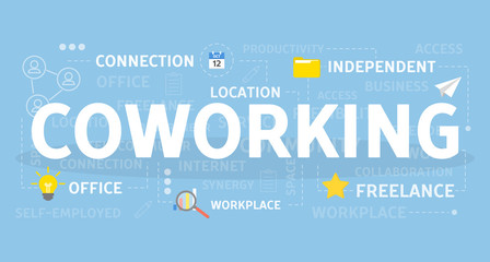 Coworking concept illustartion.