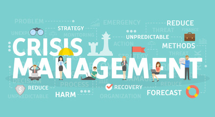 Crisis management concept.