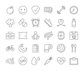Health icons set.