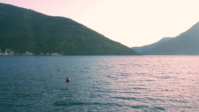 Panoramic shooting of the sea and mountains