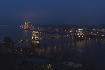 Danub flowing through Budapest