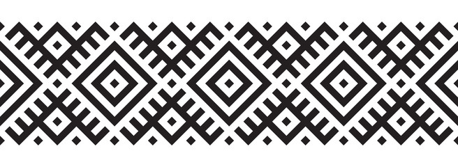 Geometric pattern in ethnic style seamless pattern