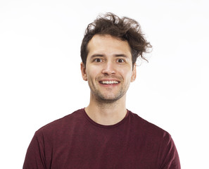Fototapeta premium Cheerful smiling young man portrait