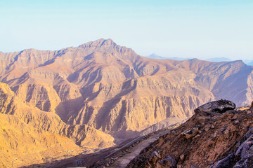Fototapeta na wymiar Jebel Jais mountain Ras Al Khaima, UAE