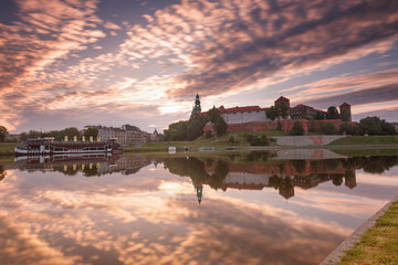 Fototapeta Krakow. Sunrise view of the city landscape obraz