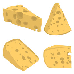 cheese icon set vector drawing illustration