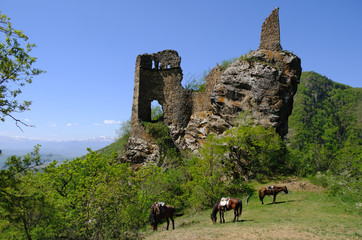 Gruzja, Park Narodowy Borjomi – Kharagauli - konna wycieczka do ruin zamku w górach