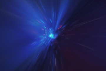 3d illustration wormhole straight through time and space, warp straight ahead through this science...