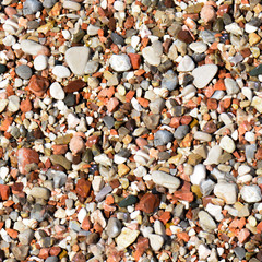 Colored gravel. High-resolution seamless texture. Sand or pebble texture