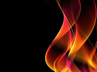 Abstract Orange Waves Background