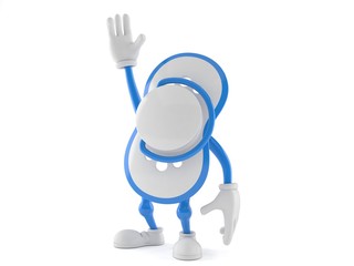 Baby dummy character with hand up