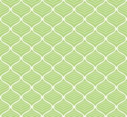 Vector Floral Art Nouveau Seamless Pattern. Geometric decorative leaves texture. Retro stylish background. 