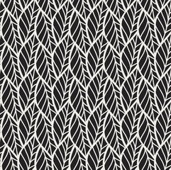 Geometrische Blätter Vektor nahtlose Muster. Abstrakte Vektortextur. Blatthintergrund.