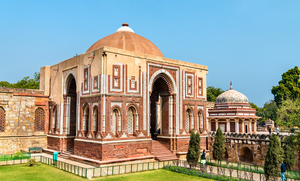 Alai Darwaza and Imam Zamin Tomb at the Qutb Complex in Delhi, India