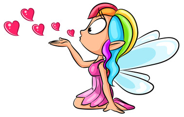 Niedliche Fee - Vektor-Illustration