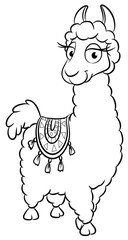 Niedliches Lama - Vektor-Illustration © Christine Wulf