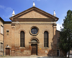 Church of St. Monica in Ferrara. Italy