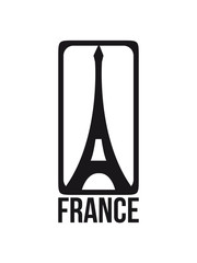 button turm eiffel 3 farben frankreich nation blau weiß rot flagge design logo cool