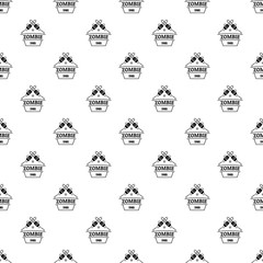 Fototapeta premium Zombie attack pattern vector seamless repeat for any web design