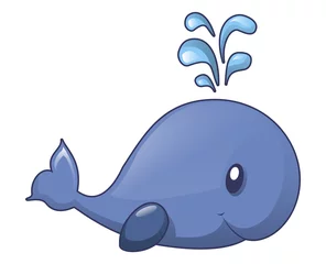 Papier Peint photo Lavable Baleine Whale kid icon. Cartoon of whale kid vector icon for web design isolated on white background