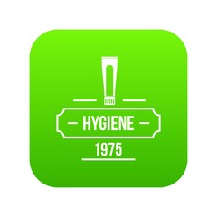 Hygiene icon green vector isolated on white background
