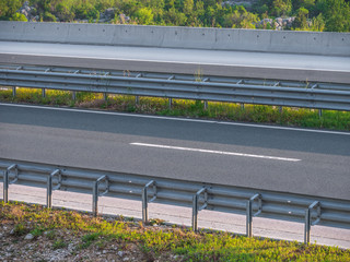Highway perspective side view