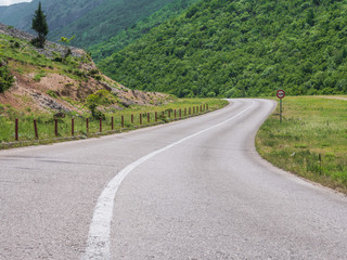 Fototapeta na wymiar Country road in Bosnia and Herzegovina