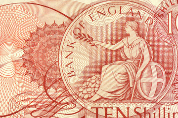 10 pence with lion symbol 1966. bank note. pence is the national currency of English . the national...