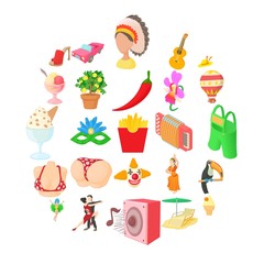 Rejoicing icons set. Cartoon set of 25 rejoicing vector icons for web isolated on white background