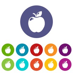 Apple icons color set vector for any web design on white background
